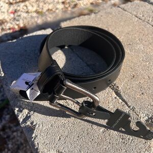 Banana Republic Black Cow Leather Belt NWT